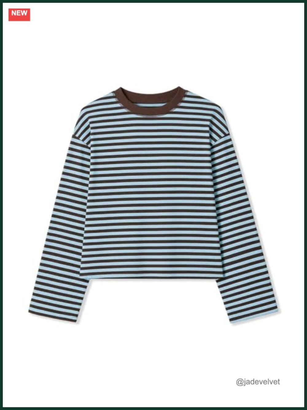 Women's Striped Cropped Long Sleeve Crewneck Sweater Knit Streetwear Top
